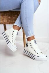 Big star shoes Дамски високи кецове Big Star - бели BIG STAR SHOES | Byal | ЖЕНИ | 41
