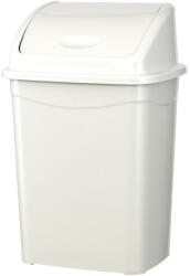 PLANET Billenőfedeles szemetes kuka, műanyag, luxury fehér, 50 L - atadcleankft
