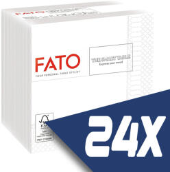FATO Szalvéta 24x24cm fehér 2 rétegű 100 lap/csomag (24 csomag) - atadcleankft