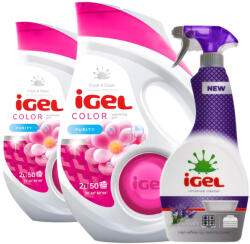 iGEL mosógél Color 2x 2 L (100 mosás) + Grátisz IGEL univerzális tisztító 650 ml - atadcleankft