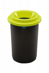 Plafor ECO kerek, henger szemetes 50L fekete/zöld - atadcleankft