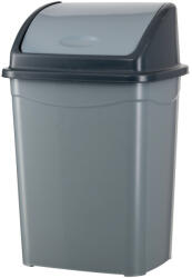 PLANET Billenőfedeles szemetes kuka, műanyag, szürke/antracit, 26 L - atadcleankft