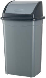 PLANET Billenőfedeles szemetes kuka, műanyag, szürke/antracit, 70 L - atadcleankft