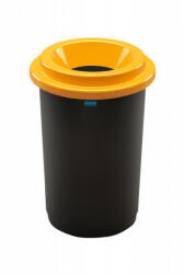 Plafor ECO kerek, henger szemetes 50L fekete/sárga - atadcleankft