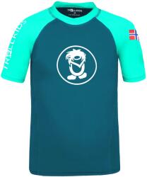 Trollkids Детска плажна тениска от ликра Trollkids Kid's Kvalvika T Sport shirt - Dark Mint / Petrol - размер 98 (EU) (704-1803-0112)