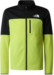 The North Face Детско поларено яке The North Face Kid's Teen Hike Midlayer Fullzip Fleece jacket - Black / Fizz Lime - размер XXL (703-5339-0616)