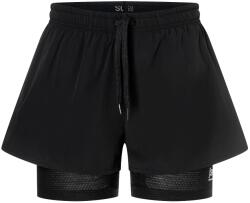 super. natural Дамски къси панталони super. natural Women's Double Layer Shorts - Jet Black (112-2815-0112)