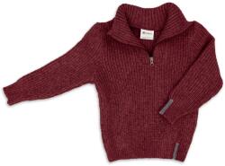 Engel Детски вълнен пуловер Engel Kid's Troyer Merino jumper - Abendrot - размер 128 (EU) (704-2307-0313)