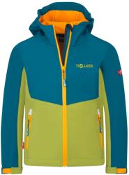 TROLLKIDS Детско софтшел яке Trollkids Kid's Kristiansand Jacket Softshell jacket - Pear Green / Lagoon Green / Sahara Sunset - размер 128 (EU) (703-2543-1416)