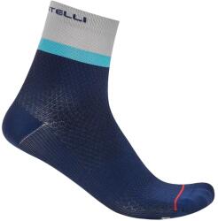 Castelli Дамски чорапи за колоездене Castelli Women's Tonal Logo 12 Sock Cycling socks - Belgian Blue / Silver Gray-Neon - размер 39-41 (EU) (207-1179-0112)