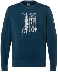 super. natural Мъжки вълнен пуловер super. natural Fishing Adventure Crew Jumper - Blueberry / Feather Grey (005-6919-0113)