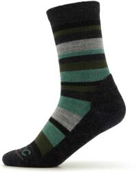 Stoic Детски туристически чорапи Stoic Kid's Merino Trekking Crew Socks Stripes Walking socks - Dark Grey / Green - размер 31-34 (EU) (201-7946-0112)
