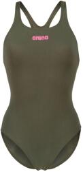 arena Дамски бански костюм Arena Women's Team Swimsuit Swim Pro Solid Swimsuit - Dark Sage / Shocking Pink - размер 32 (EU) (150-4079-1112)
