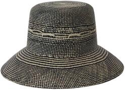 Brixton Дамска шапка Brixton Women's Lopez Panama Straw Bucket Hat - Catalina Sand / Black (904-3705-0113)