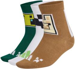 adidas Детски спортни чорапи adidas Kid's Minecraft 3-Pack Sports socks - Carbon / Brown Desert / Collegiate Green - размер 28-30 (EU) (207-1487-0113)
