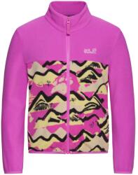 Jack Wolfskin Детско поларено яке Jack Wolfskin Kid's Paw Era 100 Print Fullzip Fleece jacket - Mountain Paw Foxglove - размер 164 (EU) (703-6909-0216)