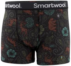 Smartwool Мъжко мериносово термобельо Smartwool Merino Print Boxer Brief Boxed Merino base layer - Black Paisley (015-1637-1112)