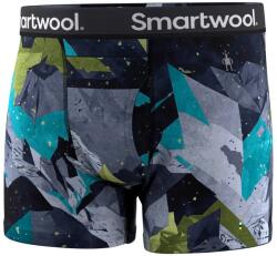 Smartwool Мъжко мериносово термобельо Smartwool Merino Print Boxer Brief Boxed Merino base layer - Blue Summit Sector (015-1637-1213)