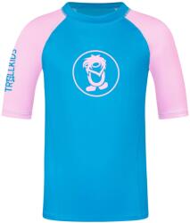 Trollkids Детска плажна тениска от ликра Trollkids Kid's Kvalvika T Sport shirt - Dynamic Blue / Candy Pink - размер 92 (EU) (704-1803-1211)