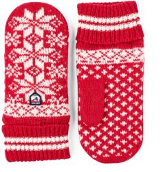 Hestra Детски ръкавици Hestra Kid's Nordic Junior Mitt Gloves - Red / Offwhite - размер 5 (EU) (202-4999-0513)