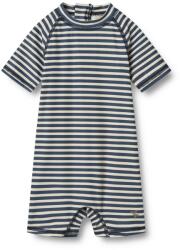 WHEAT Детски цял бански от ликра (UV защита) Wheat Kid's Swimsuit S/S Cas Lycra - Blue Stripe - размер 68 (EU) (750-1955-0112)