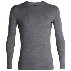 Icebreaker Мъжко мериносово термобельо Icebreaker 200 Oasis L/S Crewe Merino base layer - Gritstone Heather / Black (015-0858-1211)