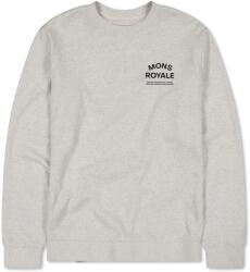 Mons Royale Мъжки вълнен пуловер Mons royale Inversion Merino Crew Merino jumper - Light Grey Heather - размер XL (005-6988-0214)