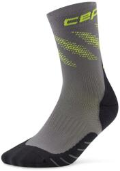 CEP Дамски чорапи за бягане CEP Women's Run Edt. Elliptic Socks Mid Cut Running socks - Dark Grey / Lime - размер III (207-1149-0112)