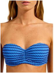 Seafolly Дамско бикини горнище Seafolly Women's Mesh Effect Bustier Bandeau Bikini top - Sapphire - размер 42 (EU) (150-4259-0716)