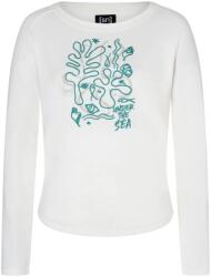 super. natural Дамски вълнен пуловер super. natural Women's Under The Sea Crew Longsleeve - Fresh White / White Stone / Lagoon Green - размер XS (105-7098-0111)
