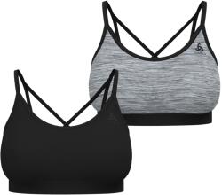 Odlo Дамски спортен сутиен Odlo Women's Seamless Low Sport Bra Sports bra - Black / Grey Melange (114-3496-0313)