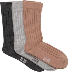 Minymo Детски спортни чорапи Minymo Kid's Wool Socks Rib 3-Pack Sports socks - Grey Melange - размер 19-22 (EU) (207-0521-0512)
