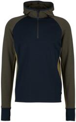 Stoic Мъжки вълнен пуловер Stoic MerinoFleece260 FlenSt. Half Zip with Hood Merino hoodie - Dark Navy Multi (005-6568-0313)
