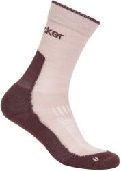 Icebreaker Дамски туристически чорапи Icebreaker Women's Merino Hike+ Light Crew Walking socks - Pink Quartz / Java - размер 35-37 (EU) (201-9235-0811)