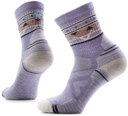 Smartwool Дамски туристически чорапи Smartwool Women's Hike LT Cushion Zig Zag Valley Mid Crew Walking socks - Chalk Violet - размер 38-41 (EU) (201-6750-0512)