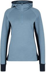 Stoic Дамски вълнен пуловер Stoic Women's MerinoFleece260 FlenSt. Half Zip with Hood Merino hoodie - Ocean Blue / Dark Navy (105-6682-0213)