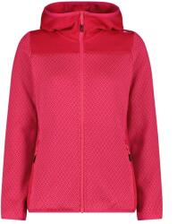CMP Дамско поларено яке CMP Women's Jacquard Knit Jacket Fix Hood Fleece jacket - Magenta / Pink Fluo - размер 38 (EU) (105-7197-0413)