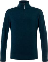super. natural Мъжки вълнен пуловер super. natural Colorado Zip Turtleneck Jumper - Blueberry / Fresh White (005-6222-0111)