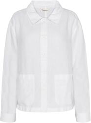 KnowledgeCotton Apparel Дамско ежедневно яке KnowledgeCotton Apparel Women's Regular Linen Overshirt Casual jacket - Bright White (103-2500-0112)