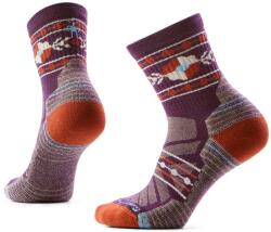 Smartwool Дамски туристически чорапи Smartwool Women's Hike Light Cushion Retro Floral Mid Crew Walking socks - Purple Iris - размер 34-37 (EU) (207-1277-0111)