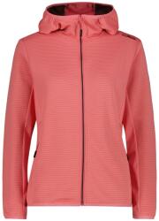 CMP Дамско поларено яке CMP Women's Striped Jacquard Jacket Fix Hood Fleece jacket - Coral - размер 34 (EU) (105-7198-0211)
