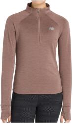 New Balance Дамско яке за бягане New balance Women's Athletics Heat Grid 1/2 Zip Longsleeve - Earth Shadow - размер XL (128-0569-0215)