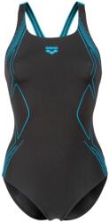 arena Дамски бански костюм Arena Women's Graphic Swimsuit Swim Pro Back Swimsuit - Black / Turquoise - размер 36 (EU) (150-5855-0112)