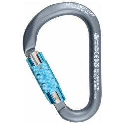 Kong HMS карабинер Kong Alukarabiner HMS Classic Twistlock HMS carabiner - Grey / Blank / Cyan - размер Twist Lock (323-0178-0111)