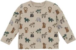 Minymo Детска блуза с дълъг ръкав Minymo Kid's T-Shirt L/S AOP Longsleeve - Oxford Tan / Animals - размер 62 (EU) (704-5408-0412)