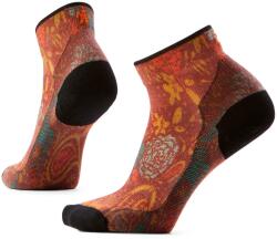 Smartwool Дамски чорапи за колоездене Smartwool Women's Bike Zero Cushion Paisley Ankle Cycling socks - Picante - размер 42-45 (EU) (207-1271-0113)