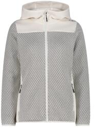 CMP Дамско поларено яке CMP Women's Jacquard Knit Jacket Fix Hood Fleece jacket - B. Co Gesso / Antracite - размер 44 (EU) (105-7197-0216)