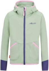 TROLLKIDS Детско поларено яке Trollkids Girl's Saltfjord Jacket Training jacket - Pistachio Green / Wild Rose / Violet Blue - размер 110 (EU) (704-3537-0414)