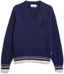 ARMEDANGELS Дамски пуловер ARMEDANGELS Women's Iconic Å College Knit Sweater Jumper - Tinted Navy / Oatmilk (117-3691-0213)