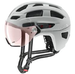uvex Каска за велосипед Uvex Finale Visor Vario Bike helmet - Papyrus Matt / FM Blue - размер 52-57 cm (851-0856-0211)